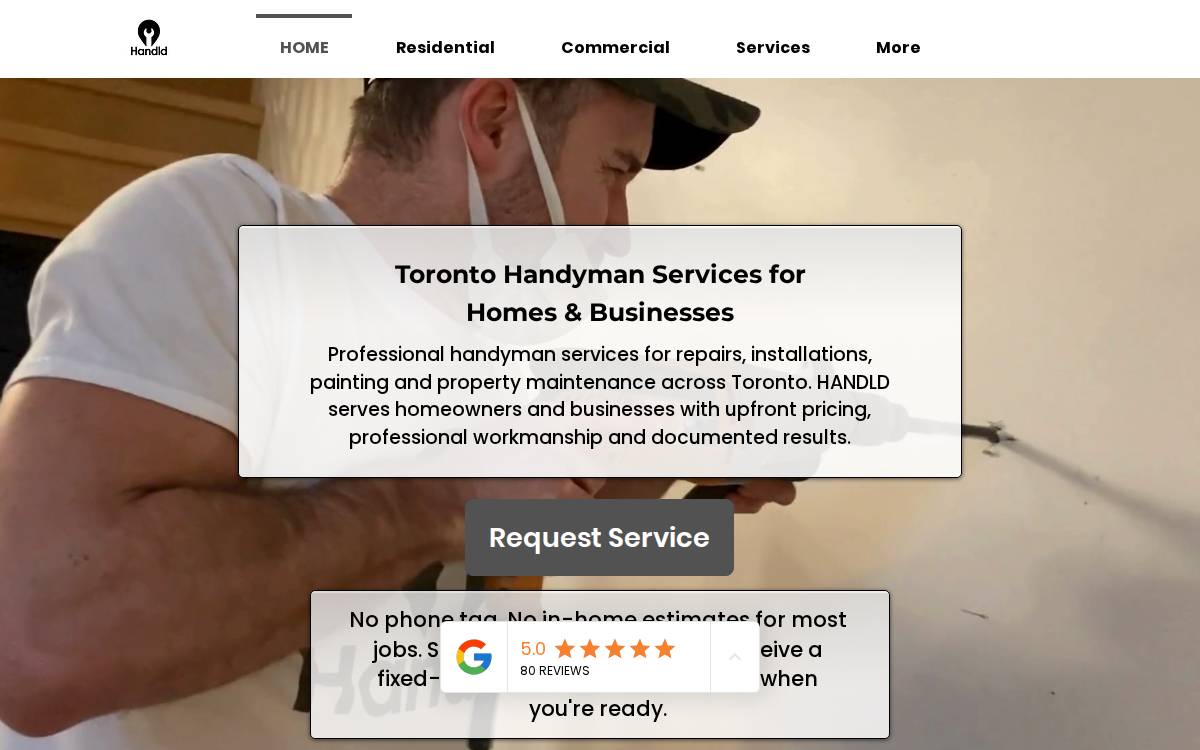 Handld website preview