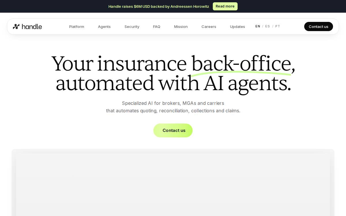 Handle website preview