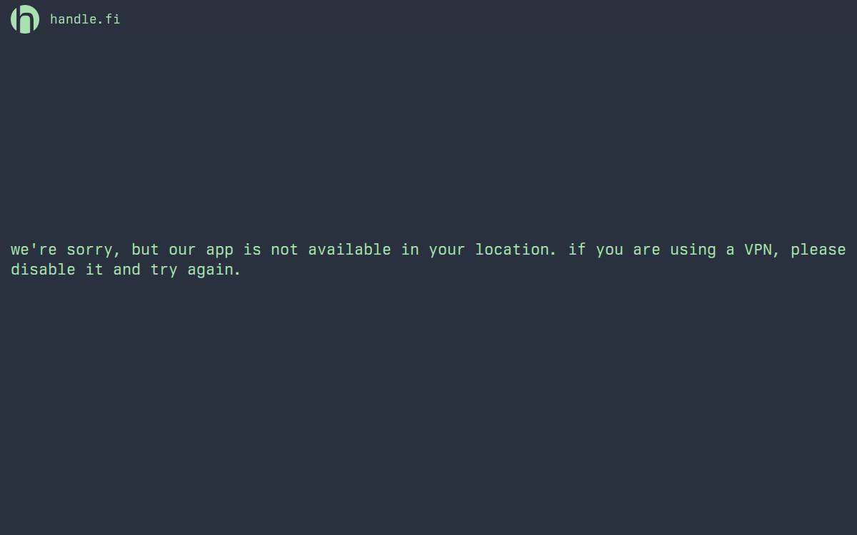 Handle Finance Synthetic Asset website preview