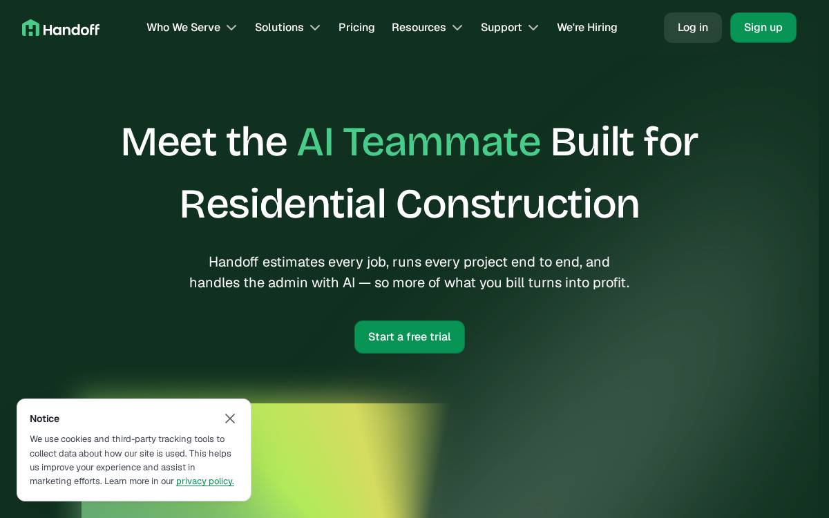 Handoff website preview