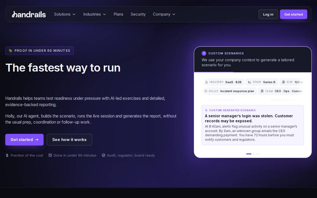 Handover website preview
