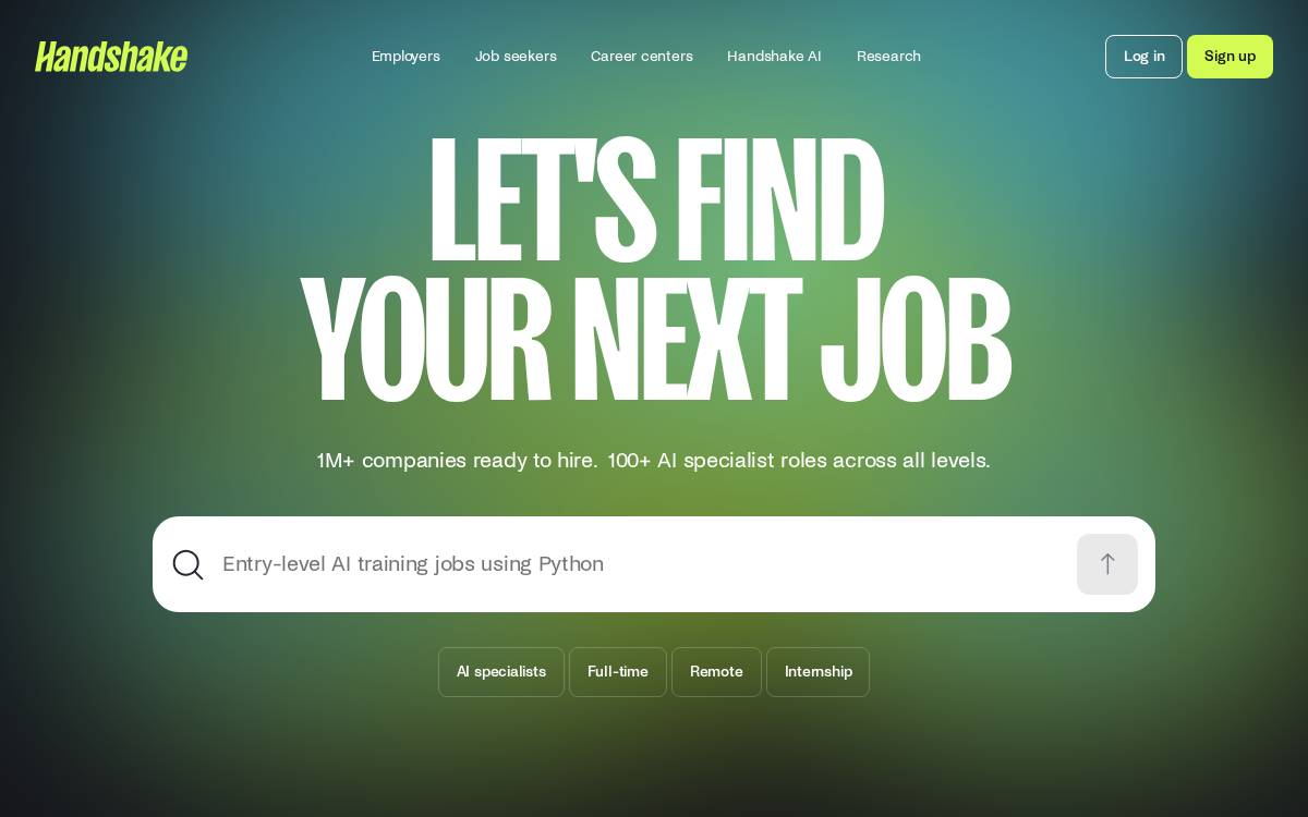 Handshake website preview
