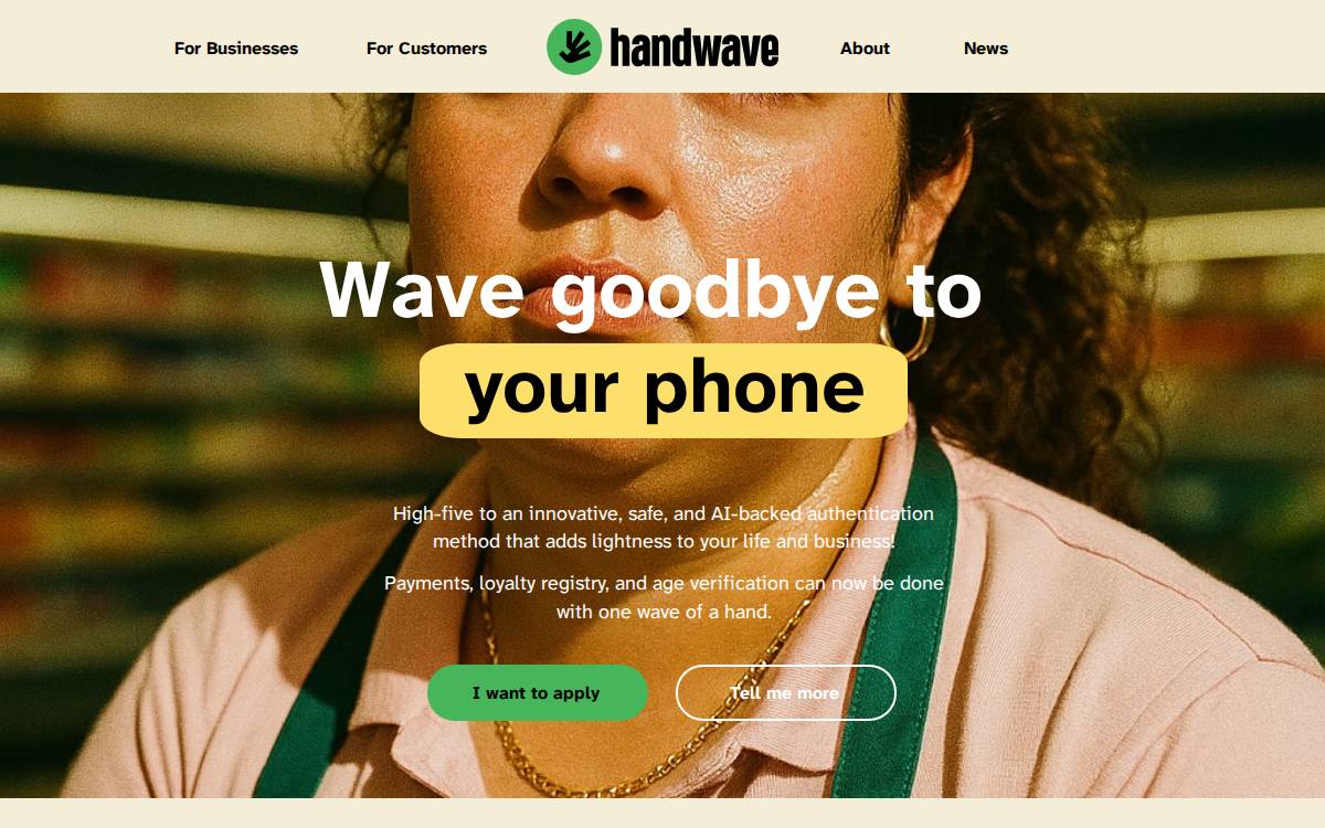Handwave website preview