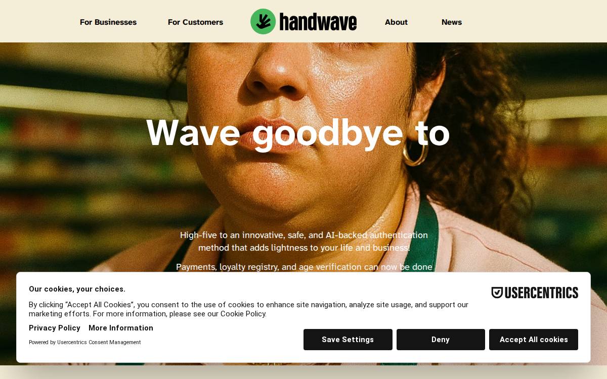 Handwave website preview