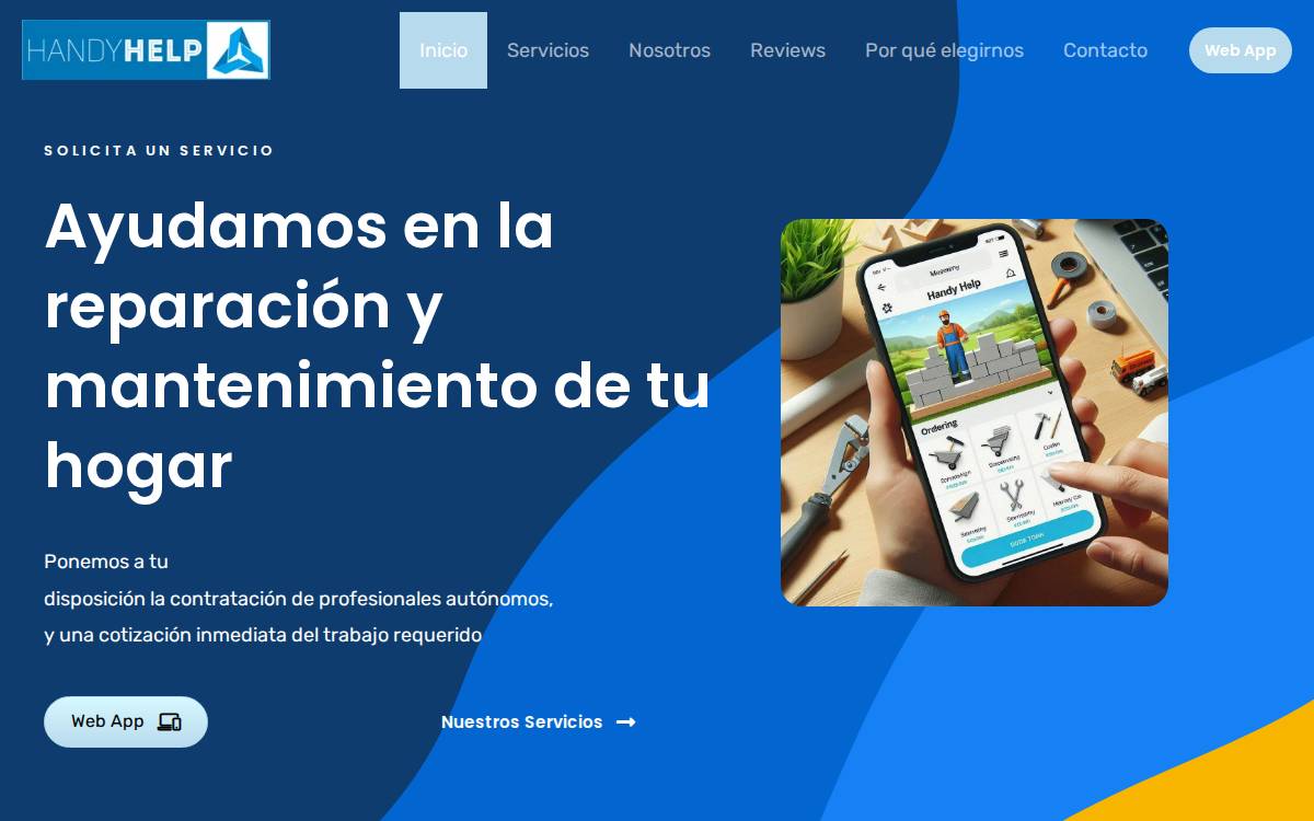 Handy Help website preview