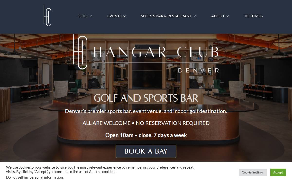 Hangar Club website preview