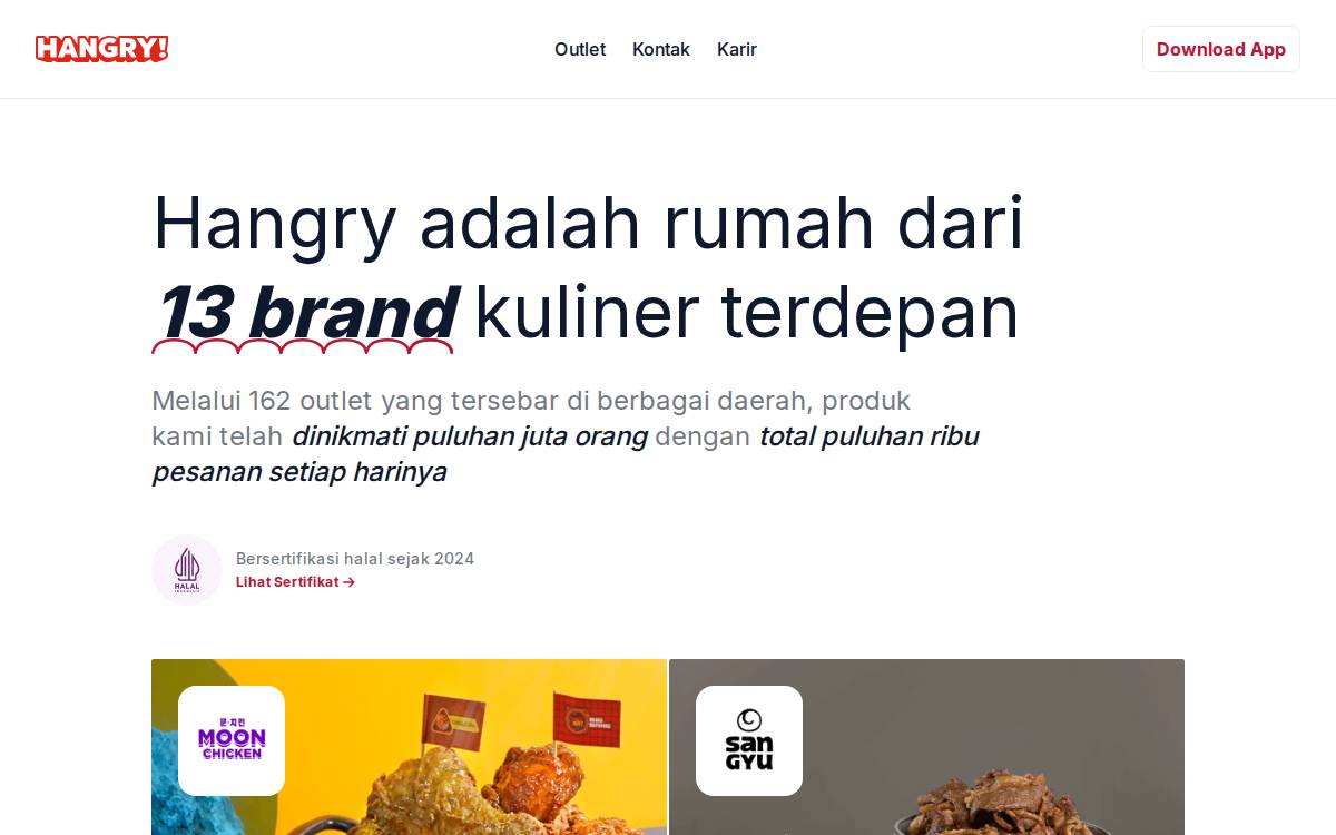 Hangry website preview