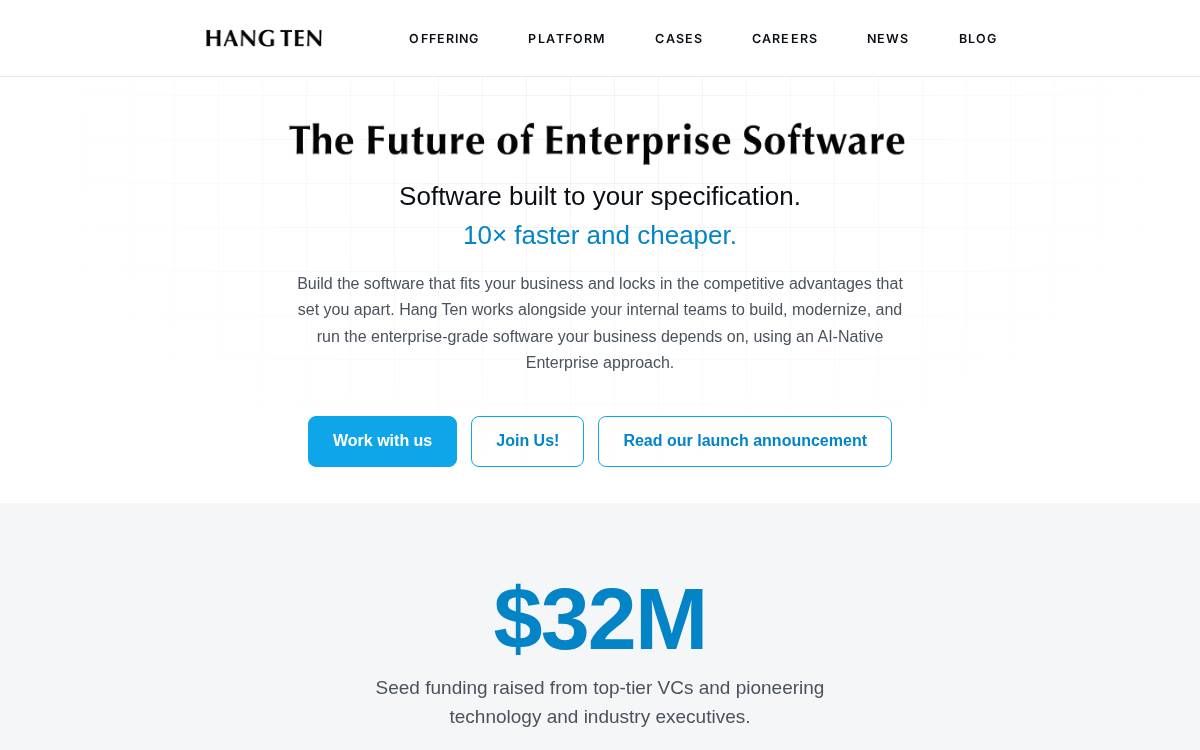Hang Ten website preview