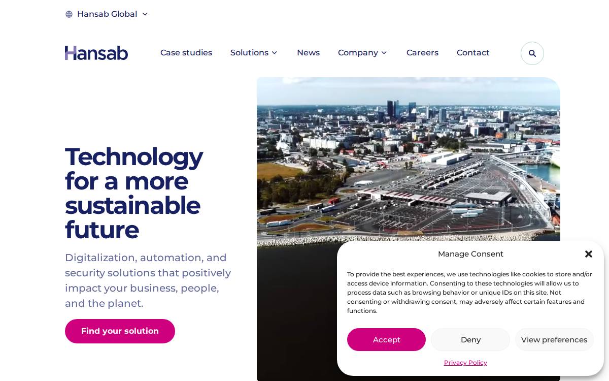 Hansab website preview