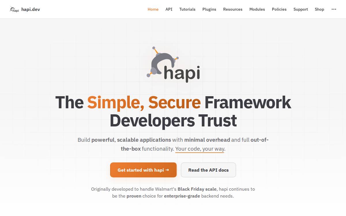 HAPI website preview