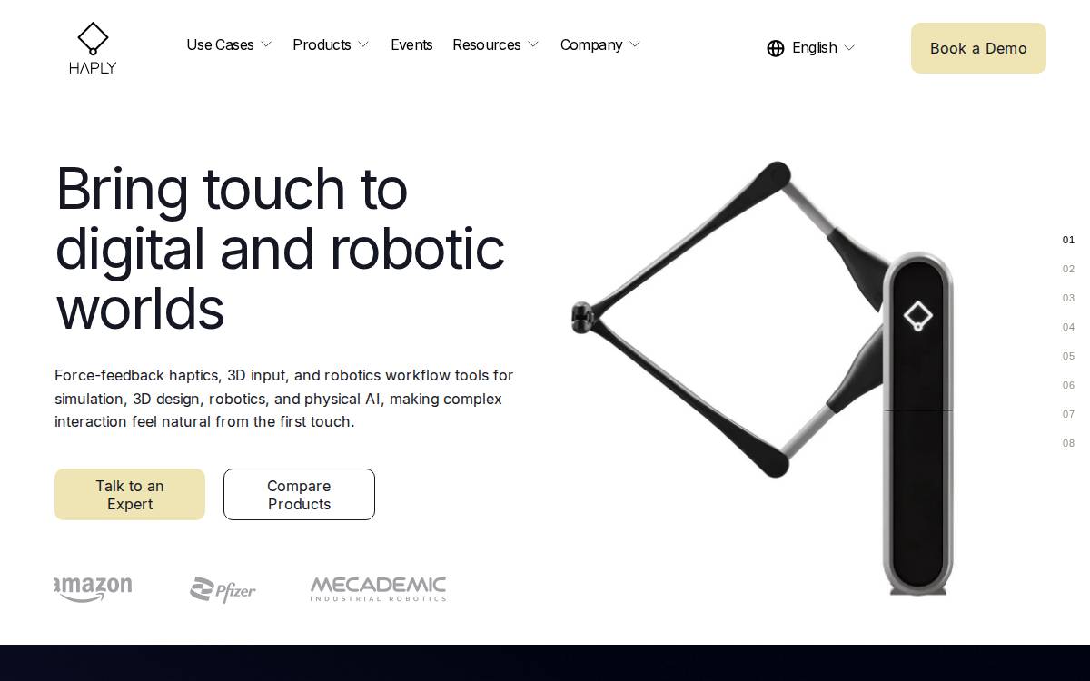 Haply Robotics Inc. website preview
