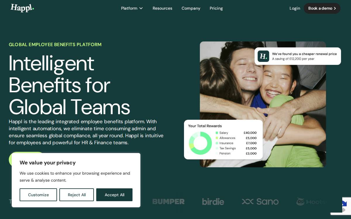 Happl website preview