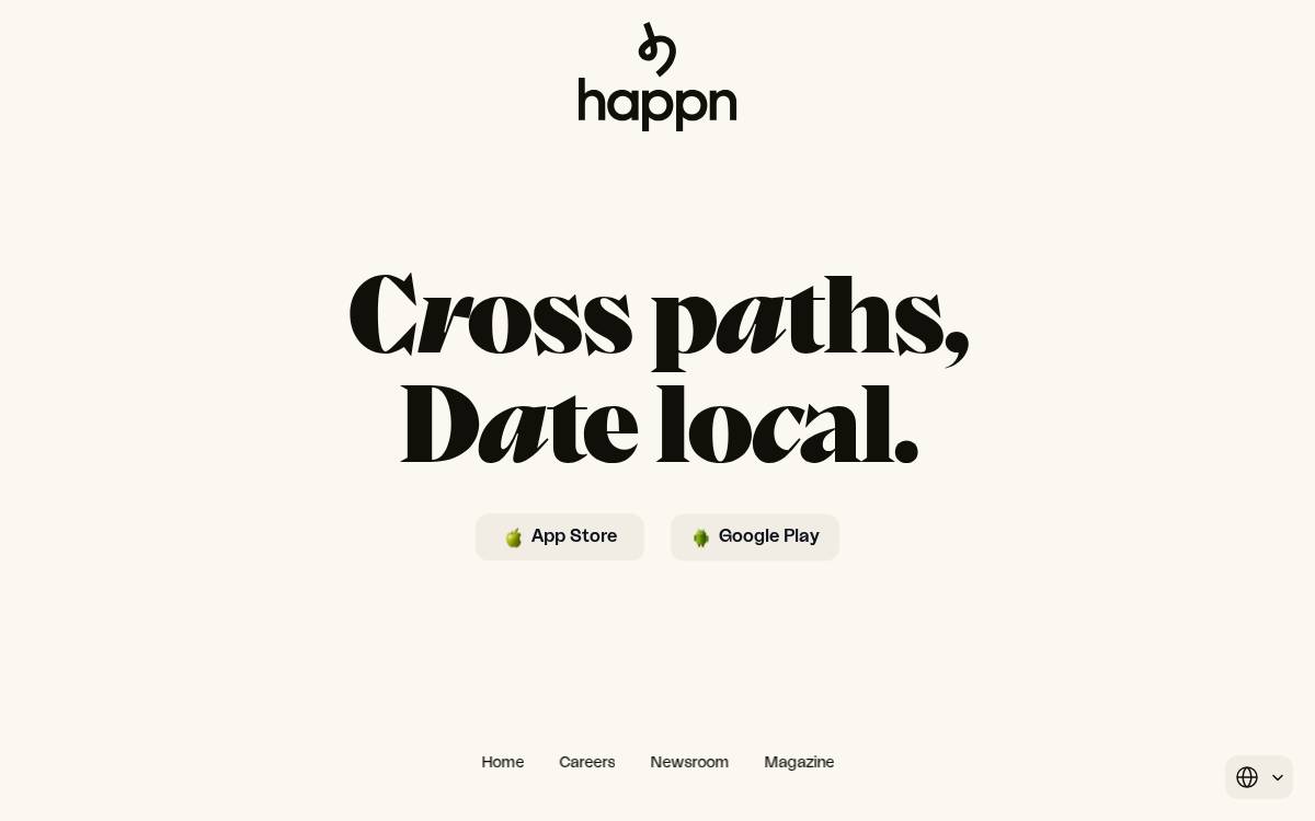 Happn website preview