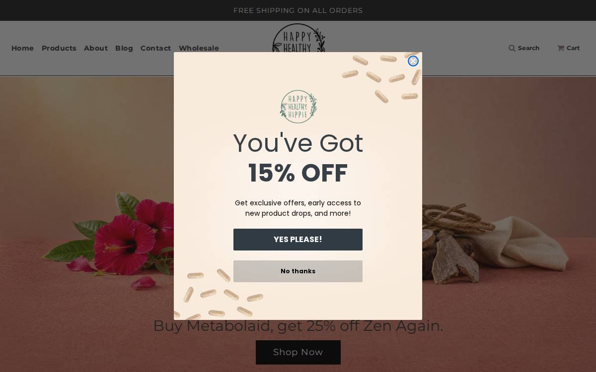Happy Healthy Hippie website preview