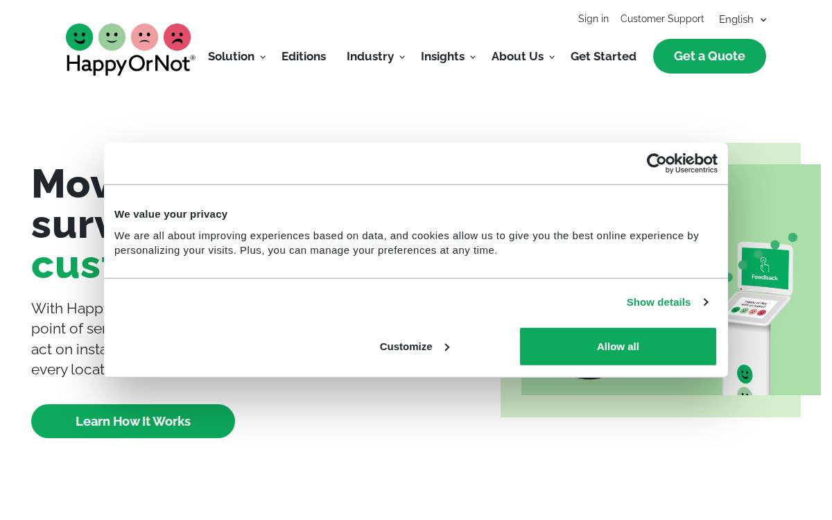 Happy Or Not website preview