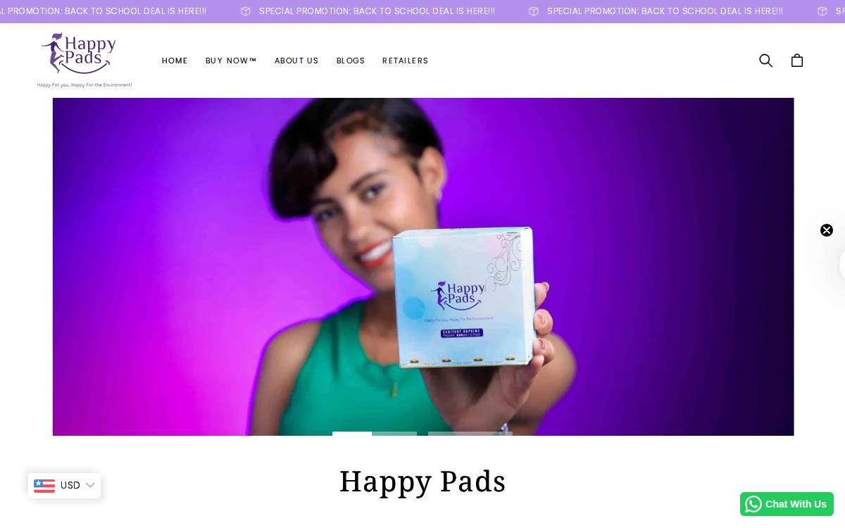 Happy Pads website preview