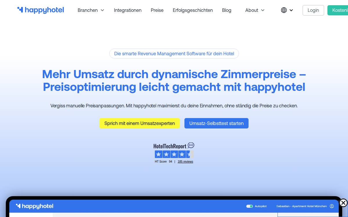 Happyhotel website preview