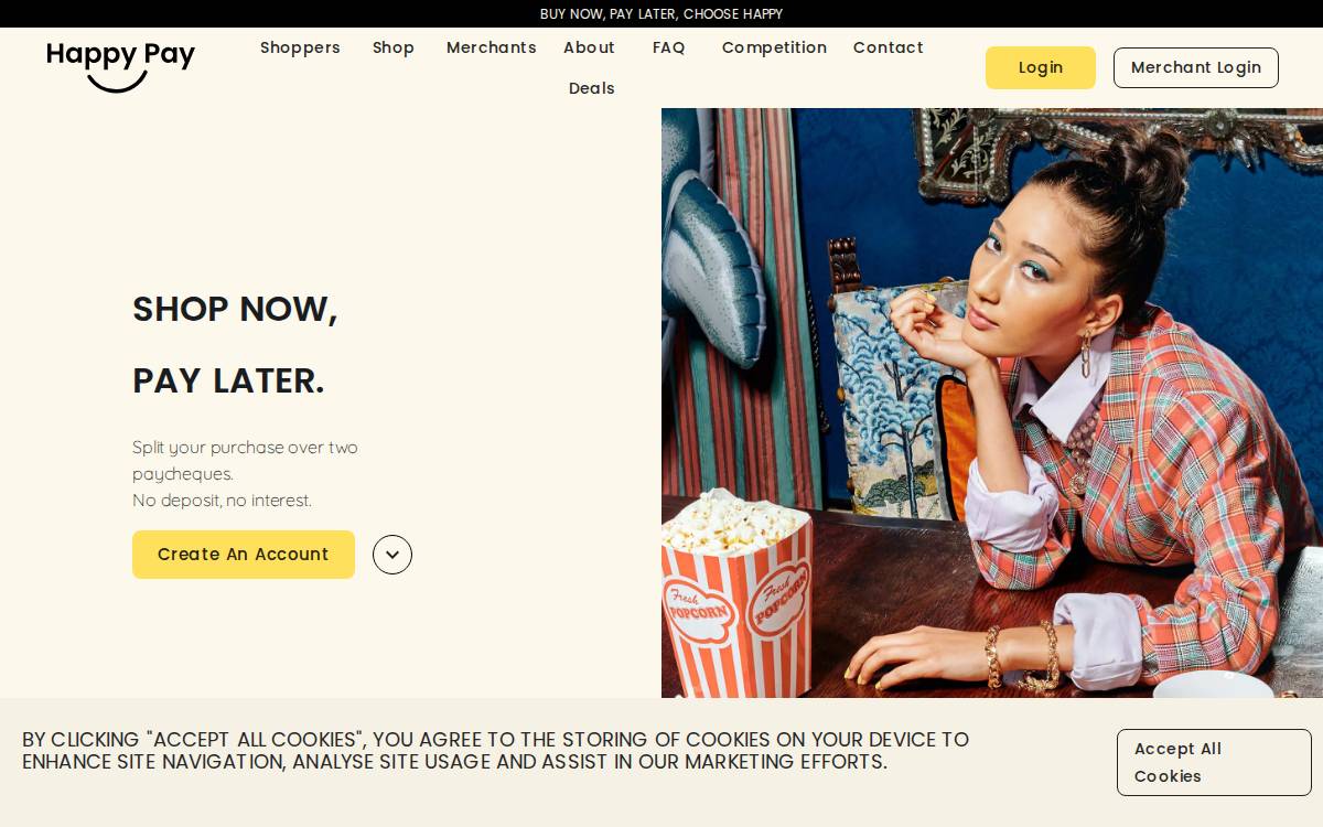 Happy Pay website preview