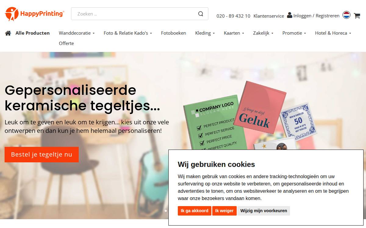 Happyprinting website preview