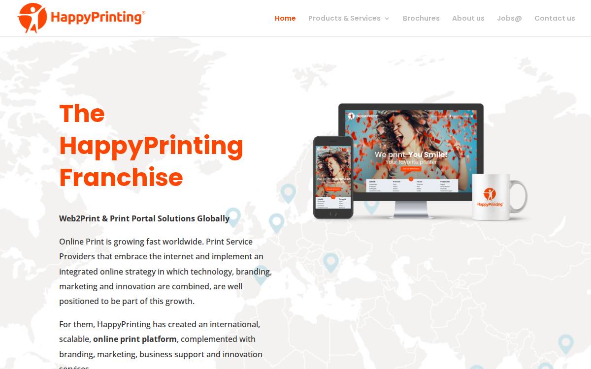 Happy Printing website preview