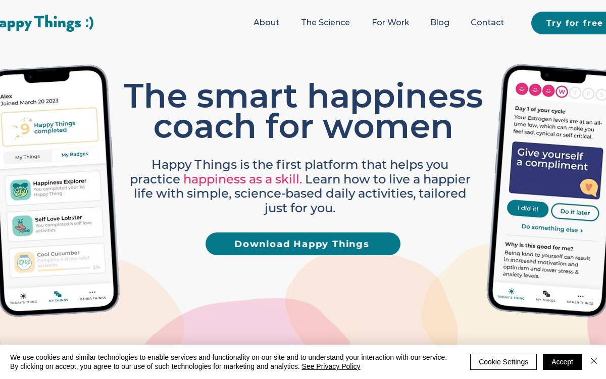 Happythings website preview