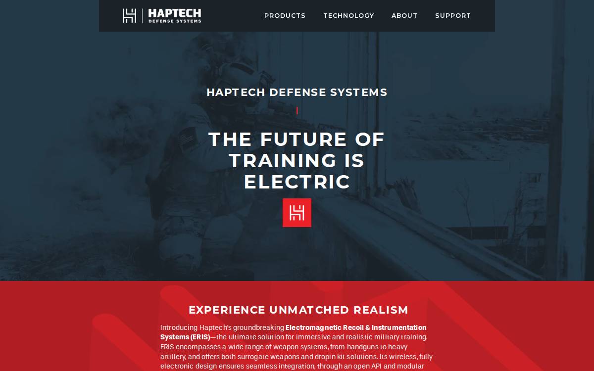 Haptech website preview