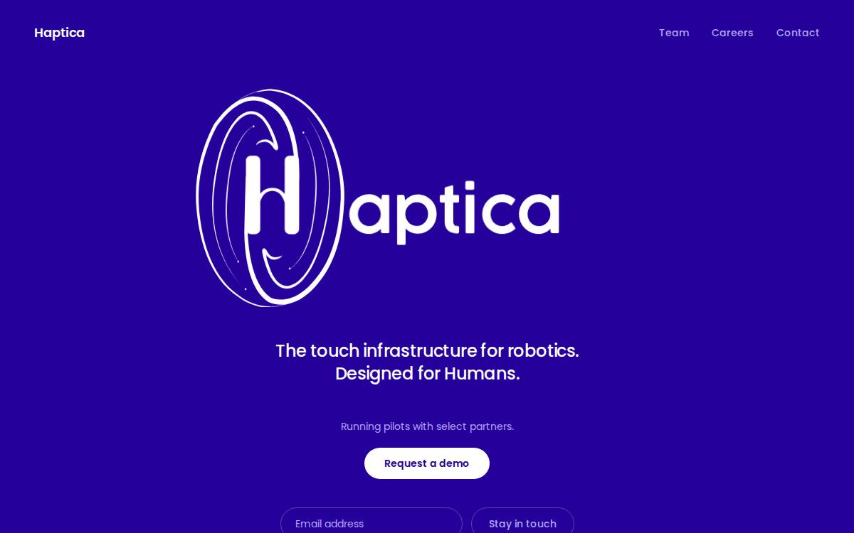 Haptica website preview
