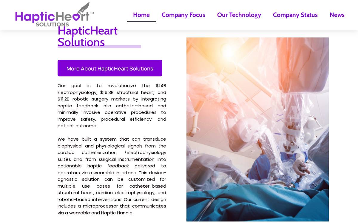 Hapticheart website preview
