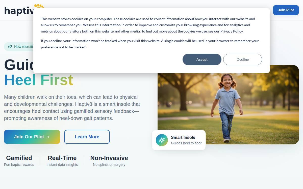 Haptiv8 website preview