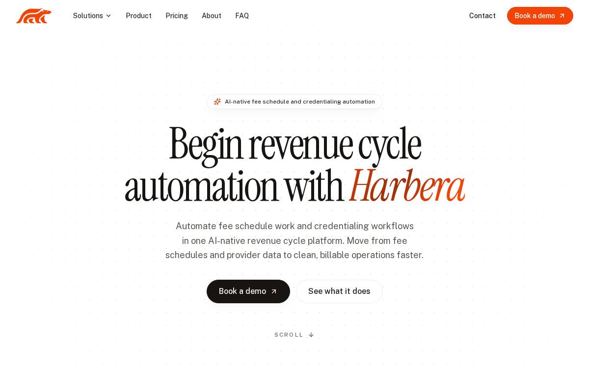 Harbera website preview