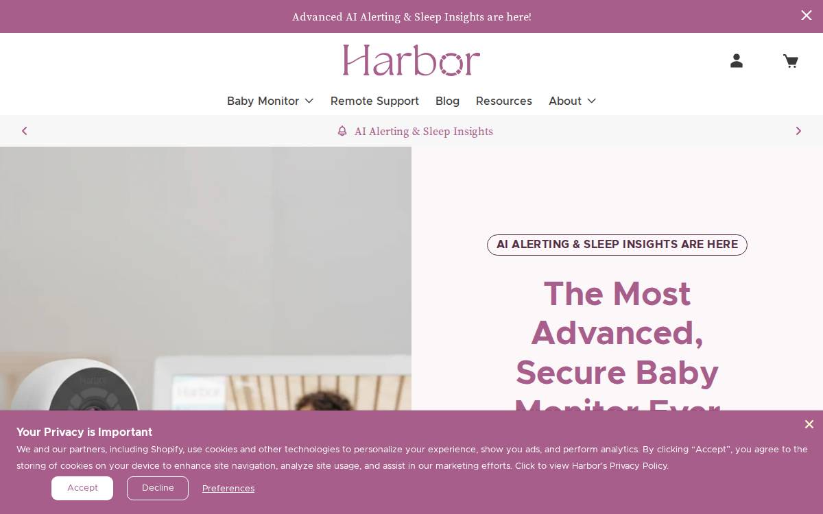 Harbor website preview