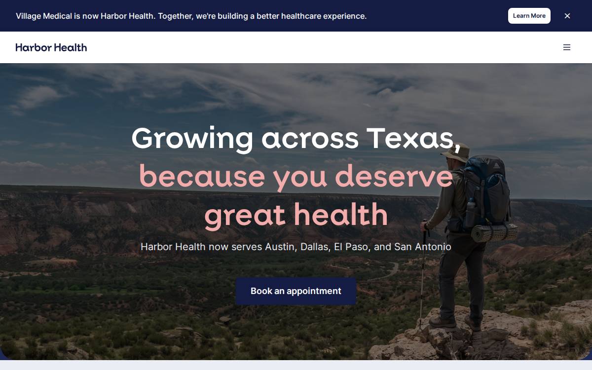 Harbor Health website preview