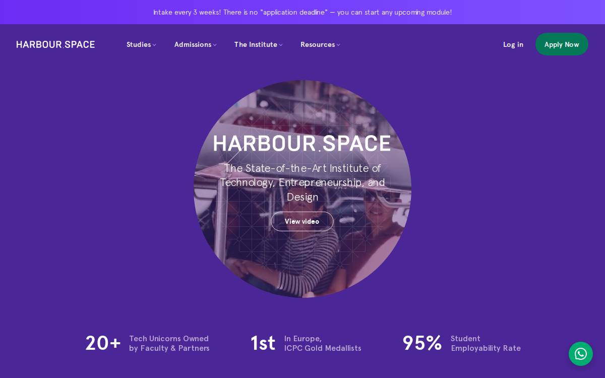 harbour space website preview