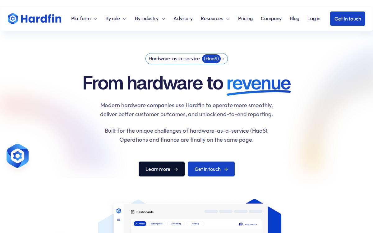 Hardfin website preview