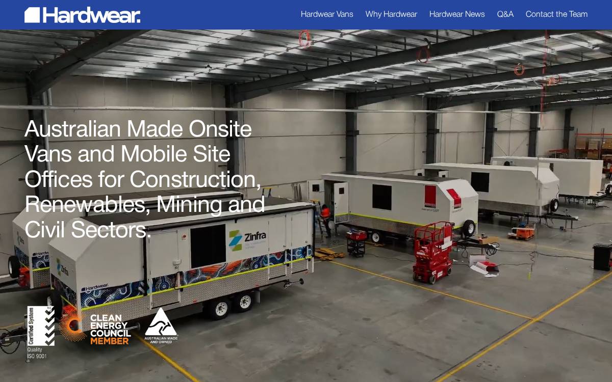 Hardwear website preview