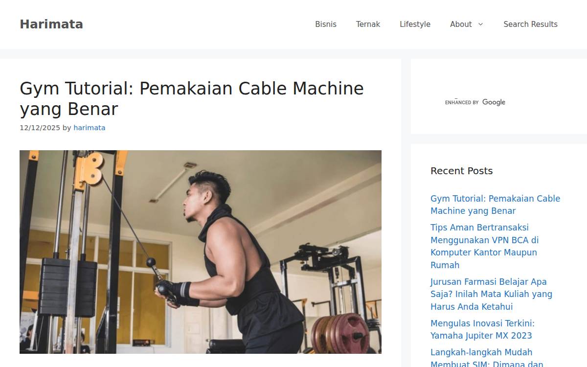 Harimata website preview