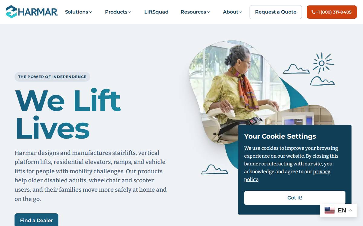 Harmar website preview