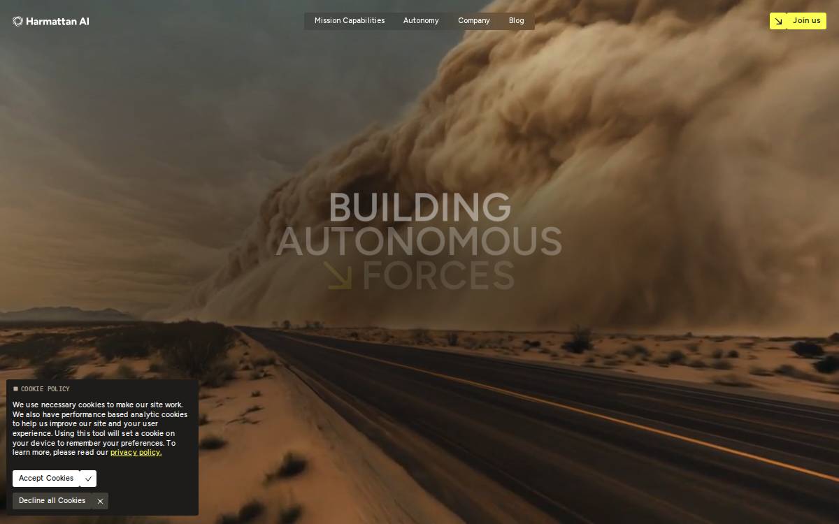 Harmattan AI website preview