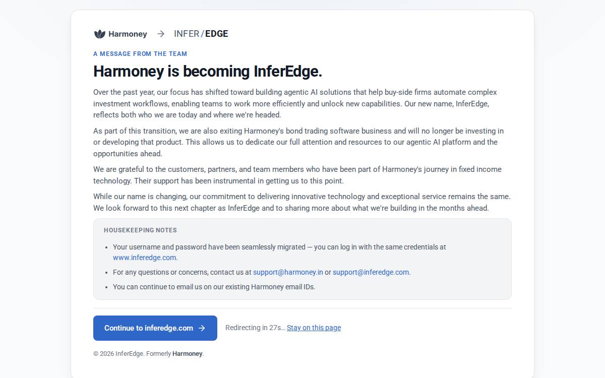 Harmoney website preview