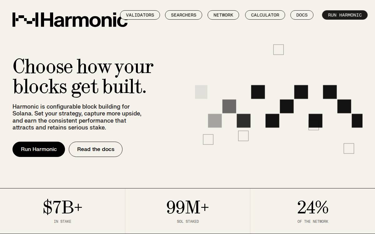 Harmonic website preview