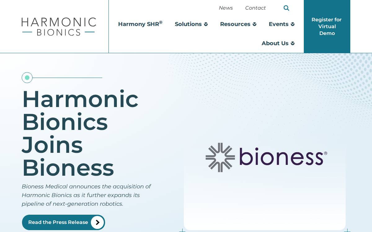 Harmonic Bionics website preview