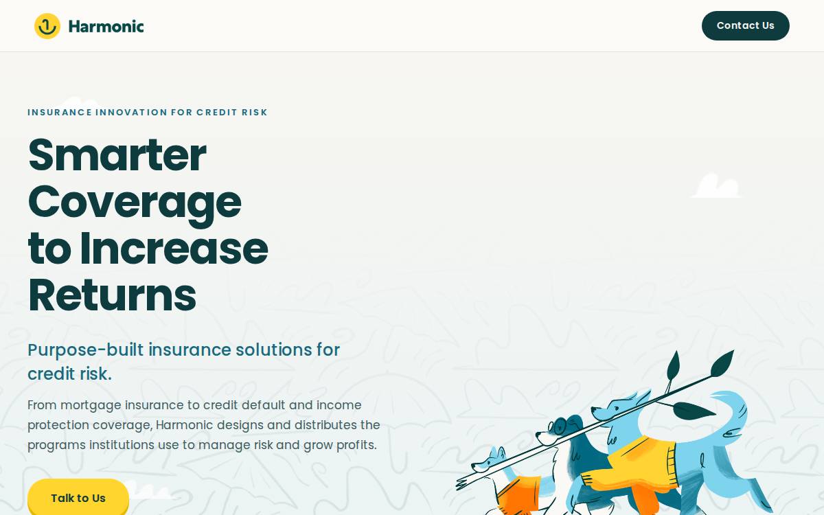Harmonic Financial website preview