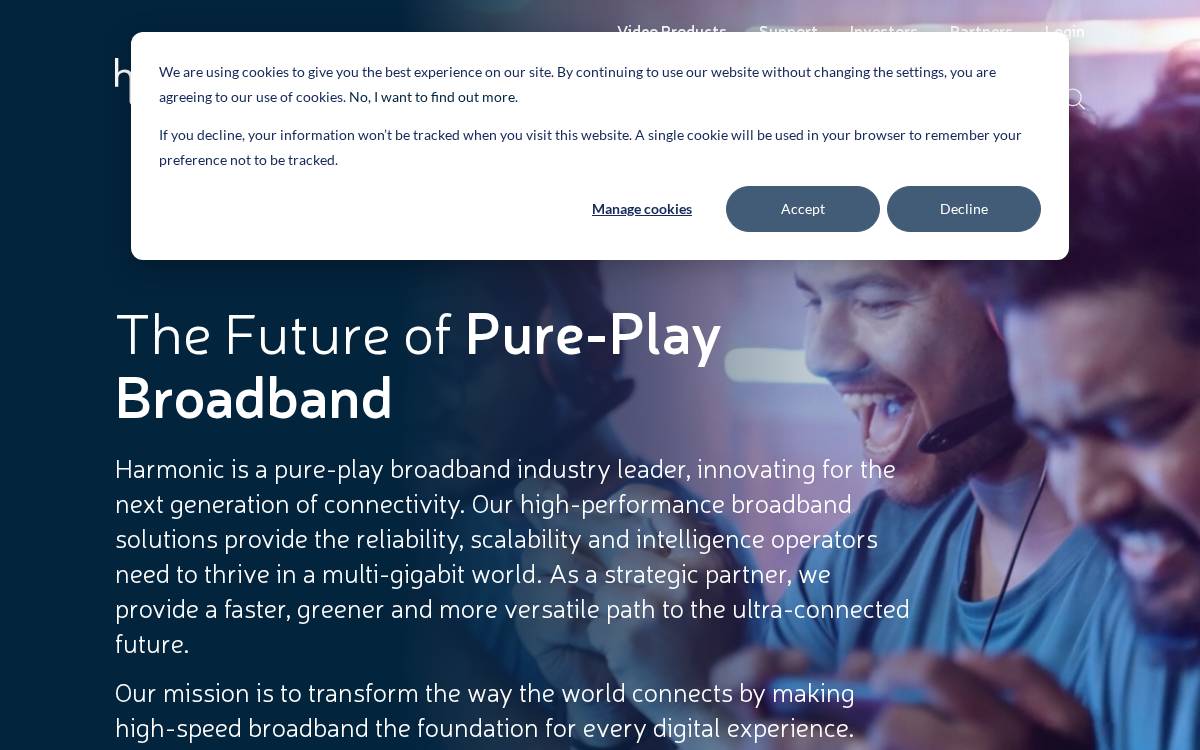 Harmonicinc website preview