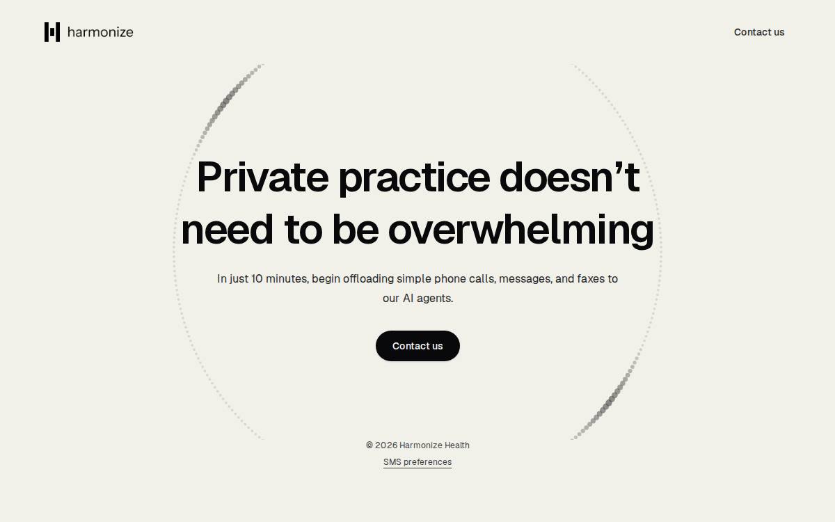 Harmonize website preview