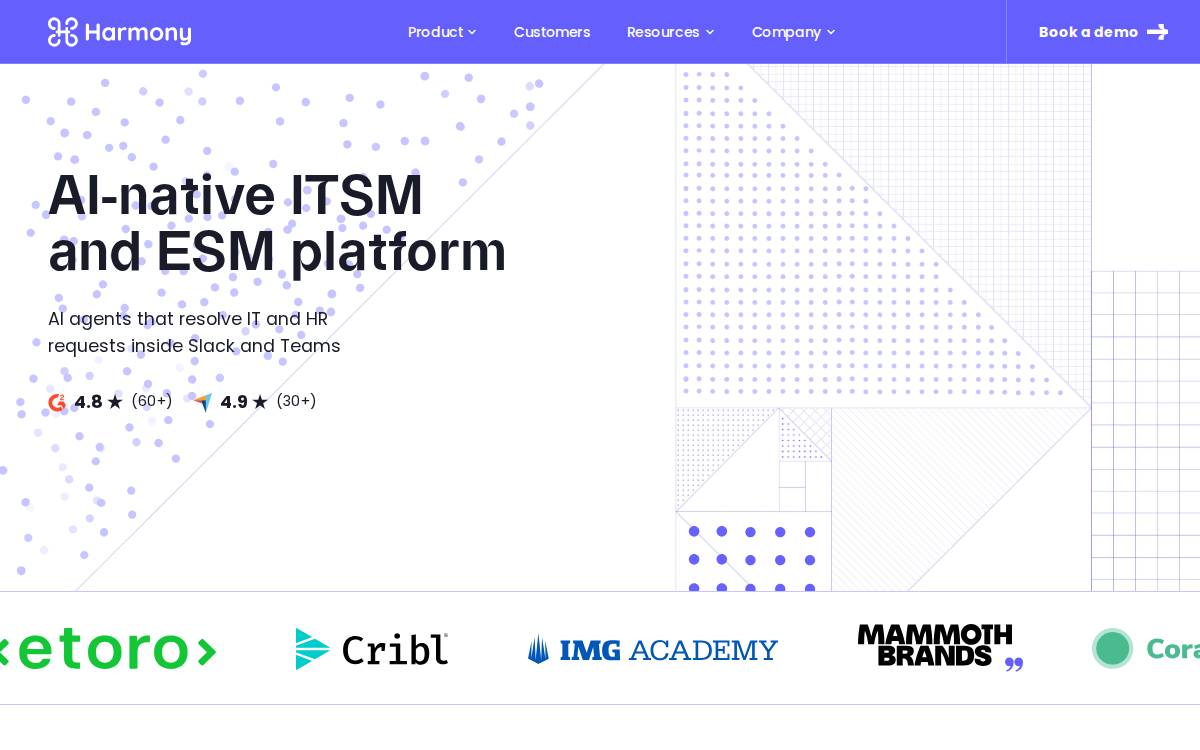 Harmony website preview