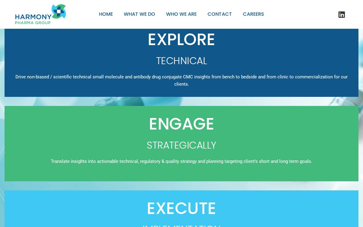 Harmonypharmagroup website preview