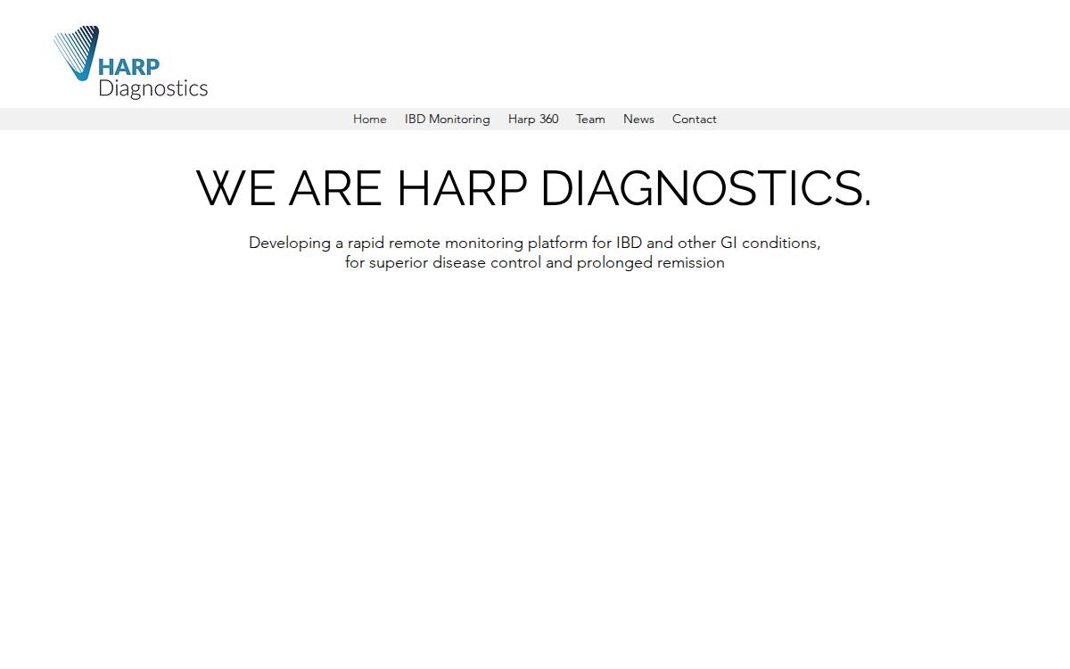 Harp Diagnostics website preview