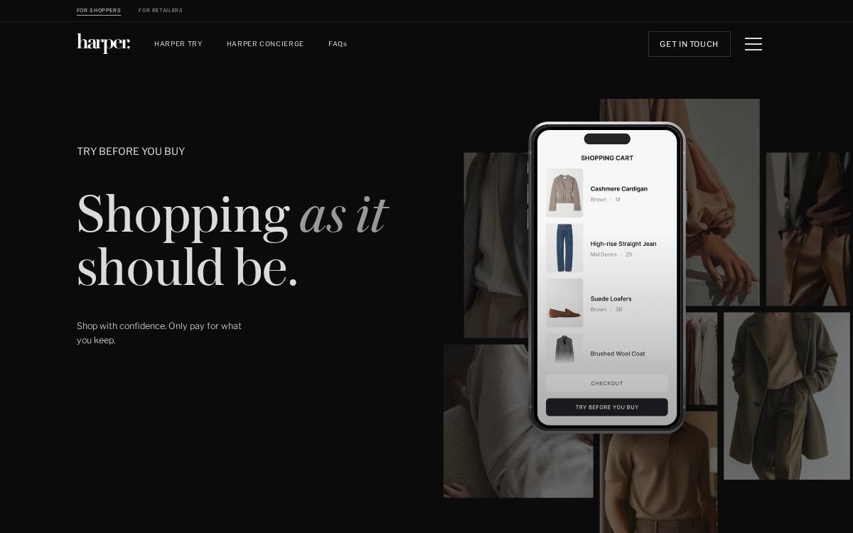 Harper website preview