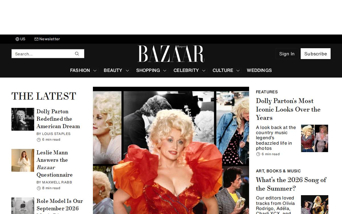 Harpersbazaar website preview