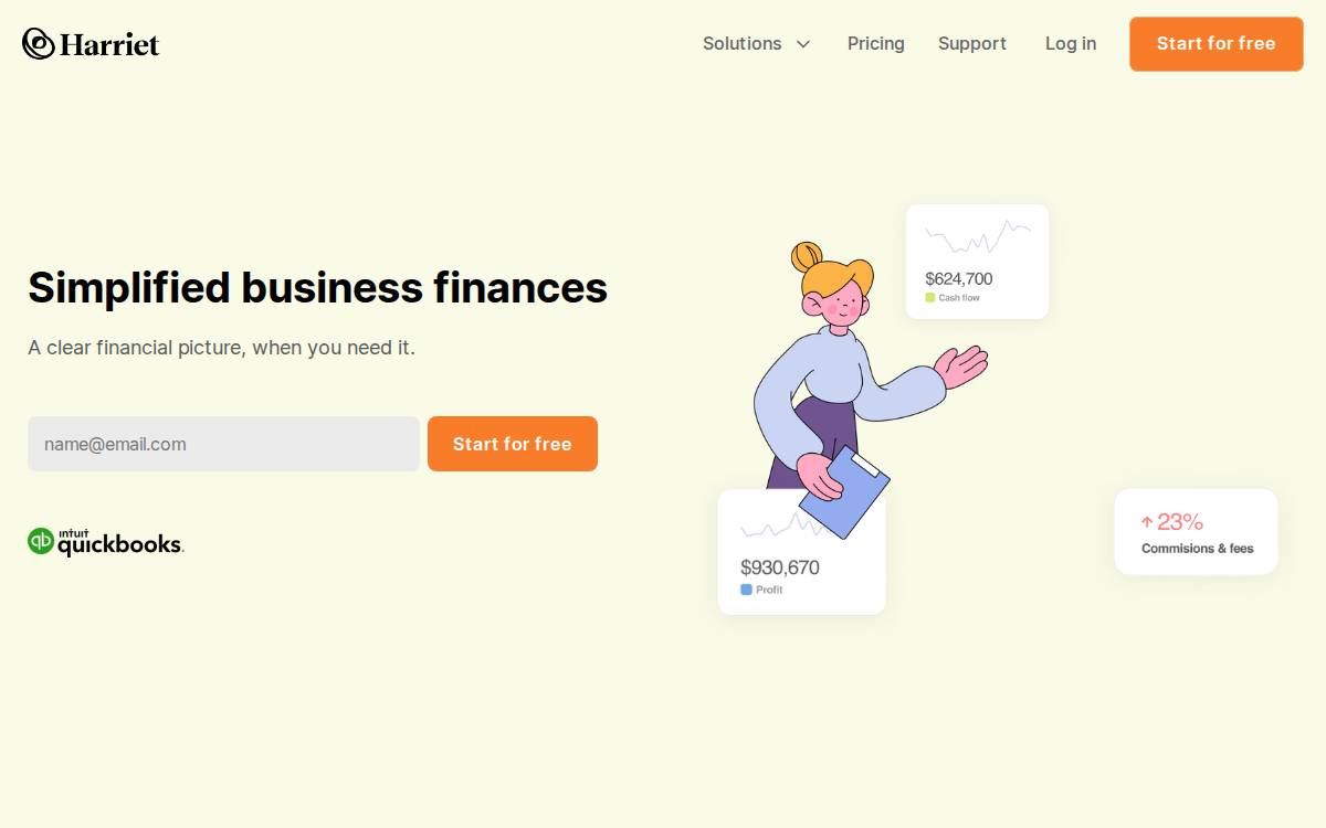 Harriet website preview